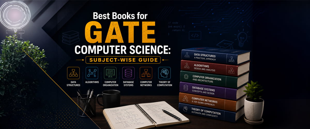 Recommended GATE Computer Science textbooks arranged by subject