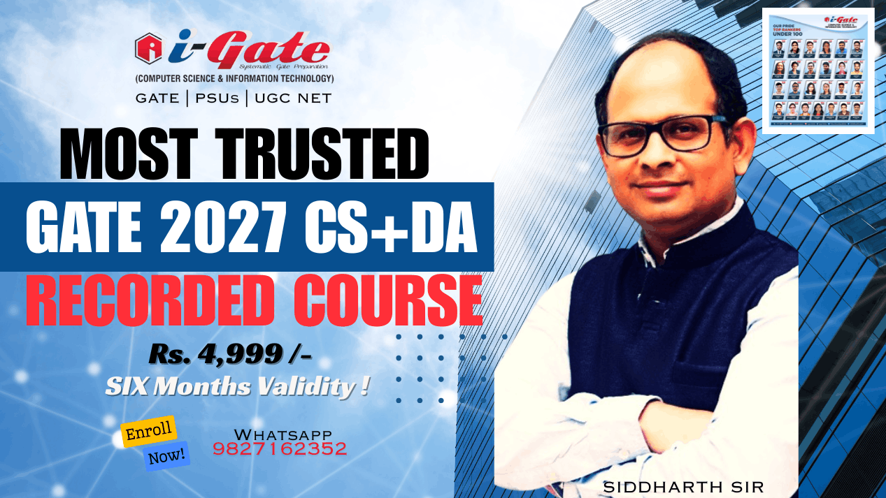 CS + DA GATE — Recorded Course (6 Months Validity)
