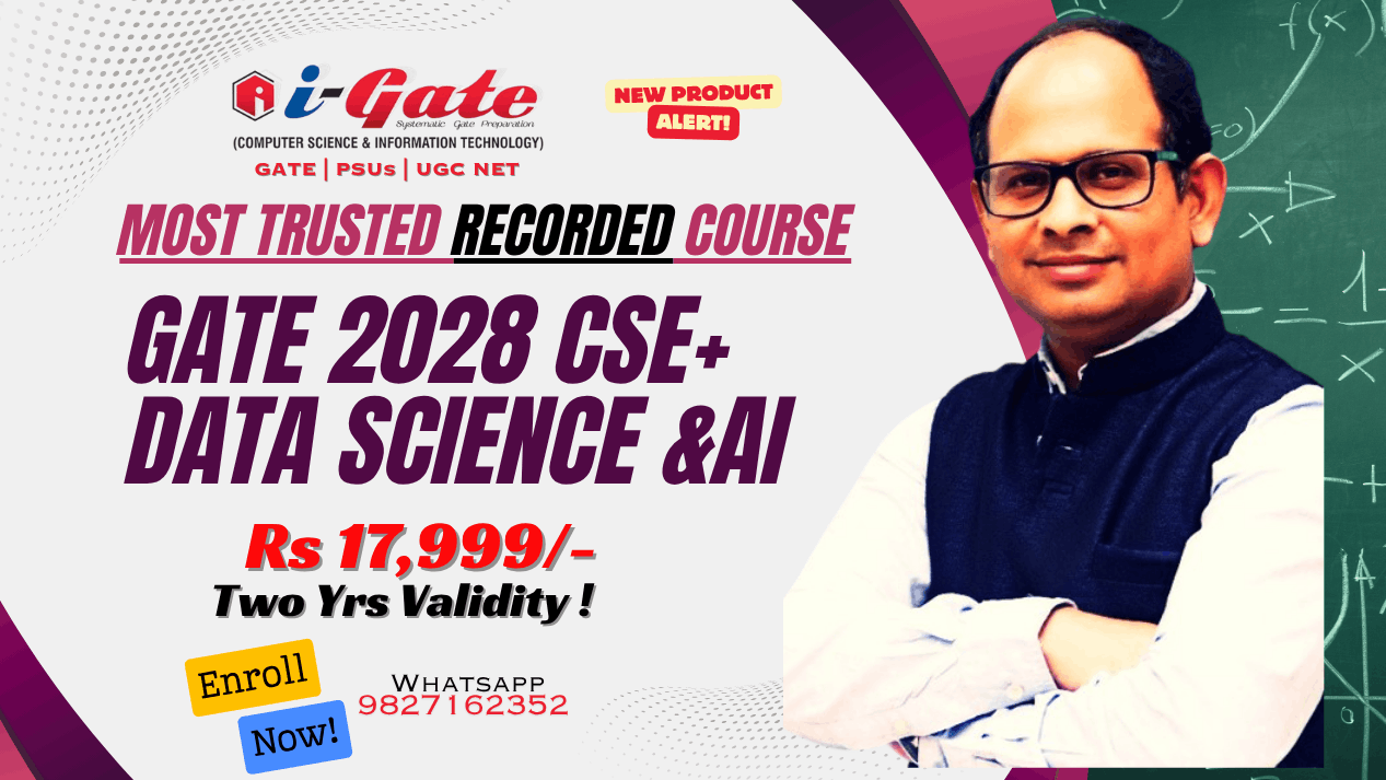 GATE CS and DA 2028 — 2 Years Recorded Course