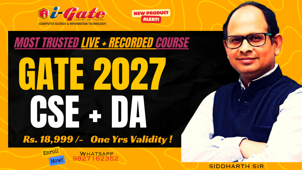 LIVE GATE CS + DA 2027 — 1 Year Validity (Live + Recorded)